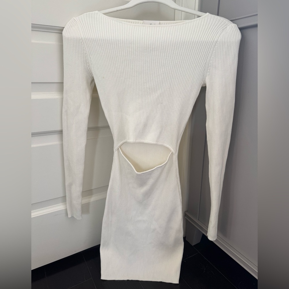 Wilfred Ivory Ribbed Knit Dress